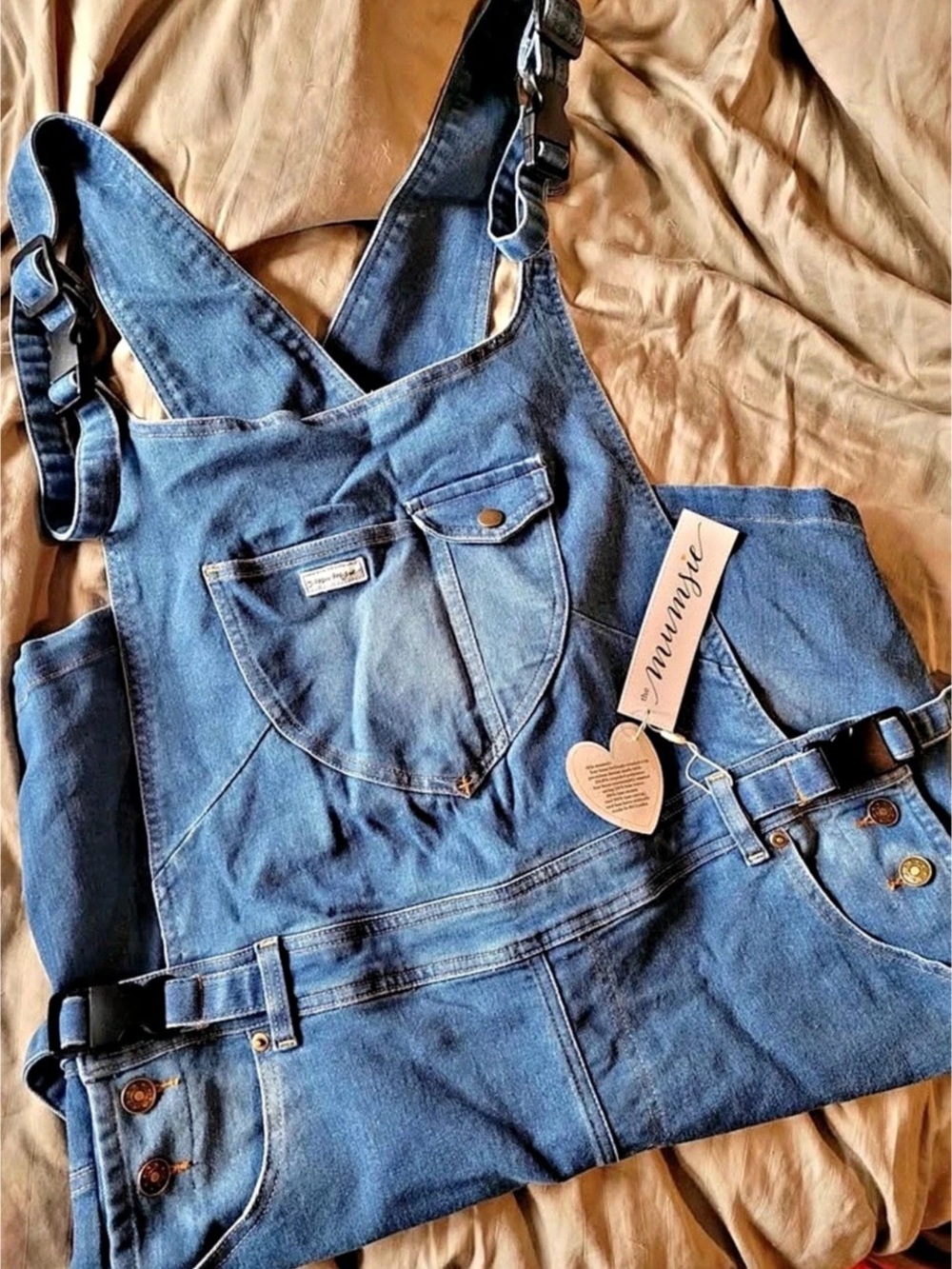 The Mumsie The Evie Denim Skirt Overalls